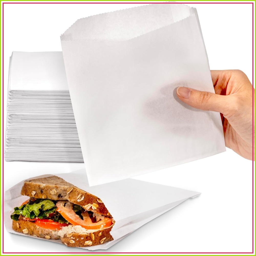 Food Snacks Images - 200'lü Paket Yağ Geçirmez Sandviç Poşetleri