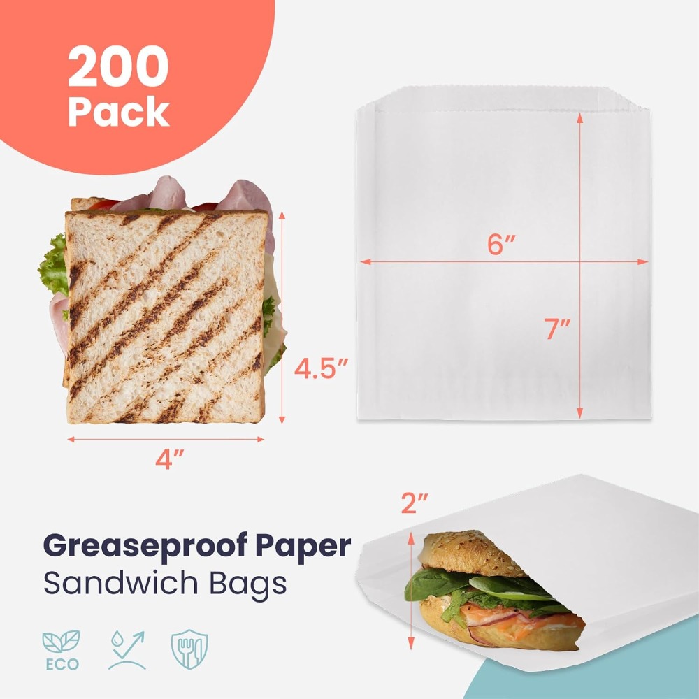 200'lü Paket Yağ Geçirmez Sand - Food Snacks Images incelemesi ve fiyatı