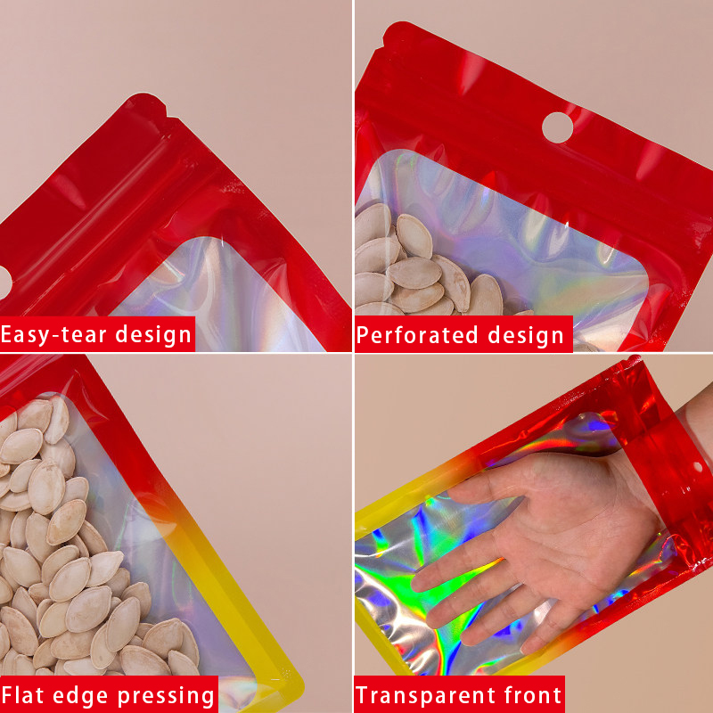 Holografik Renkli Kare Fermuar - Food Packed Snacks incelemesi ve fiyatı